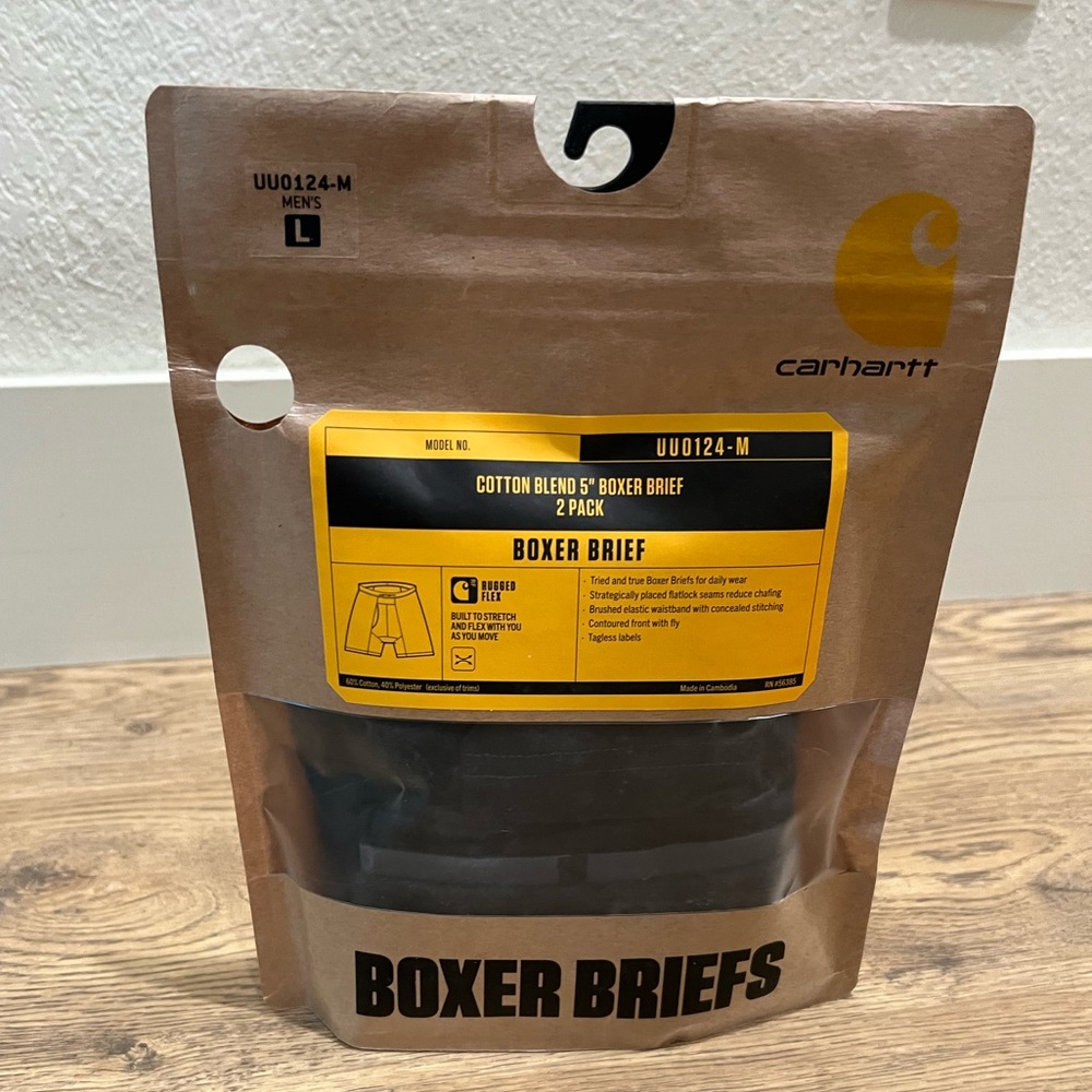 Carhartt Men’s boxer briefs. New in sealed package.